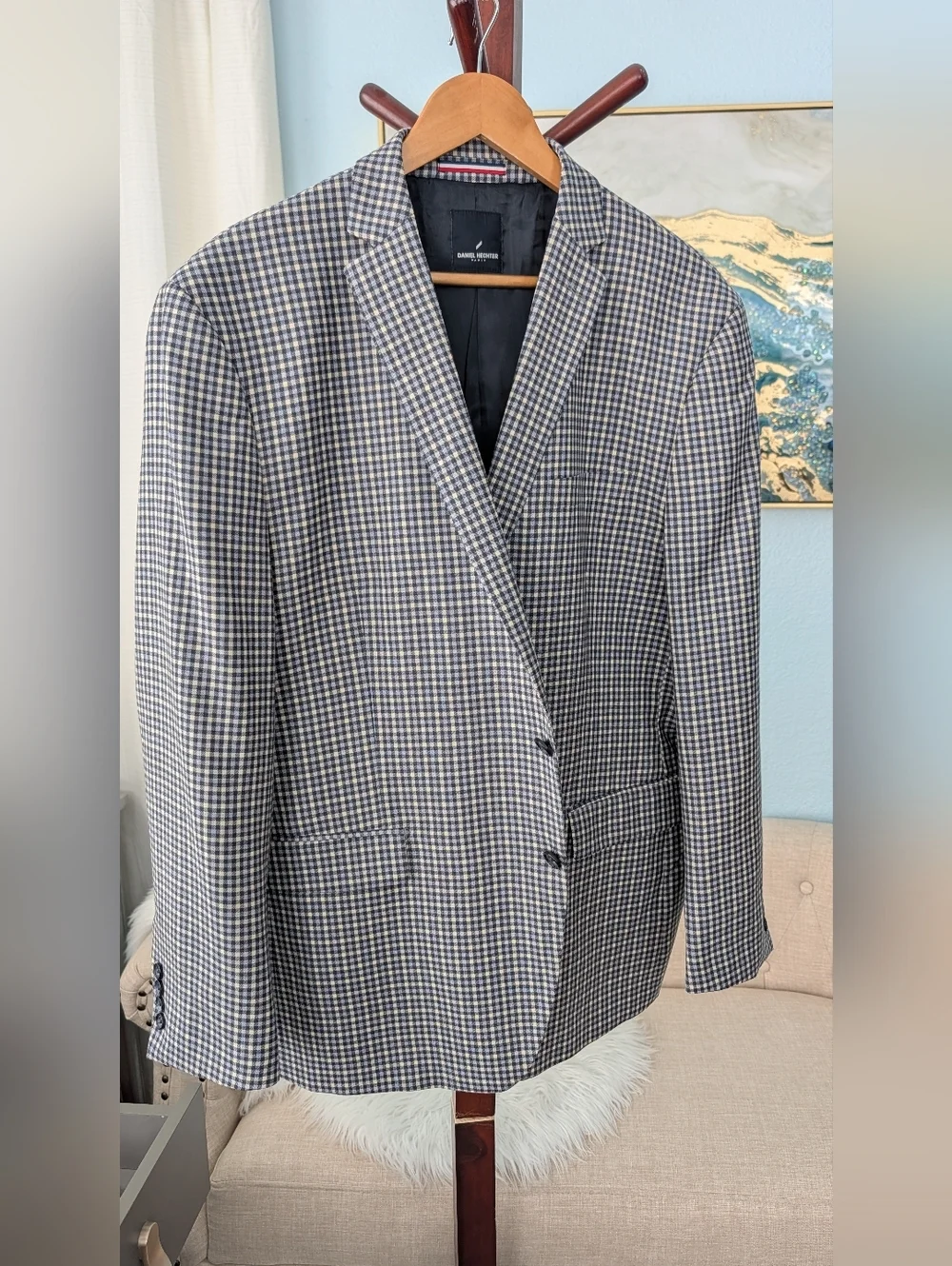 Daniel Hechter  100% Wool Sport Coat Blazer Size 46 R